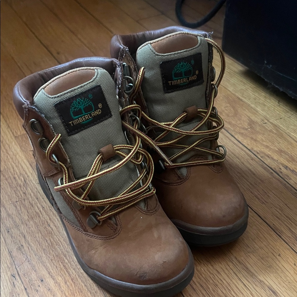 Timberland Kids Tan and Brown Boots